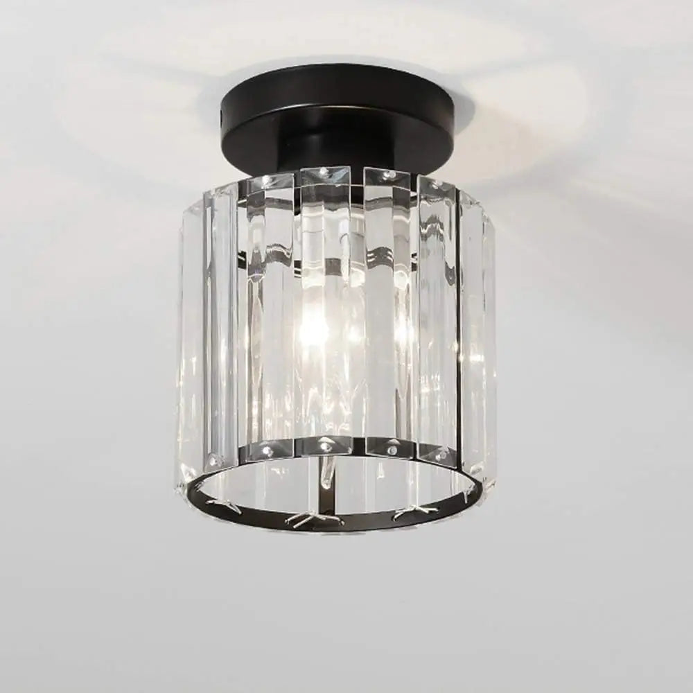 FRIXCHUR Mini Crystal Chandelier Modern Ceiling Light E26 Socket