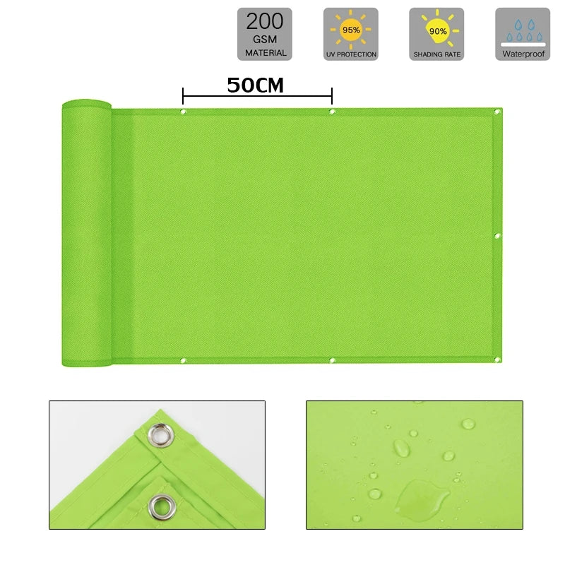 300D Waterproof Fence, Balcony Railing, Privacy Screen, Anti-UV Wind Barrier Fabric Sunblock Shade Cloth
