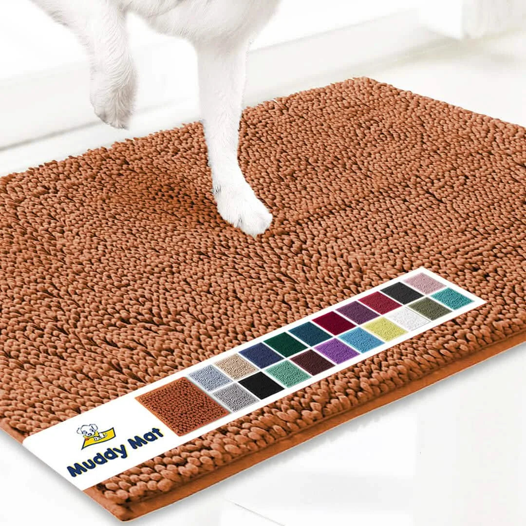 Original Muddy Mat Anti-Mud Doormat Magic Dirt Trapper Highly Absorbent Microfiber Non-Slip Washable Rug Paw Cleaner Floor Mats For Pet Dogs Cats Indoor Outdoor Front Door Entryway