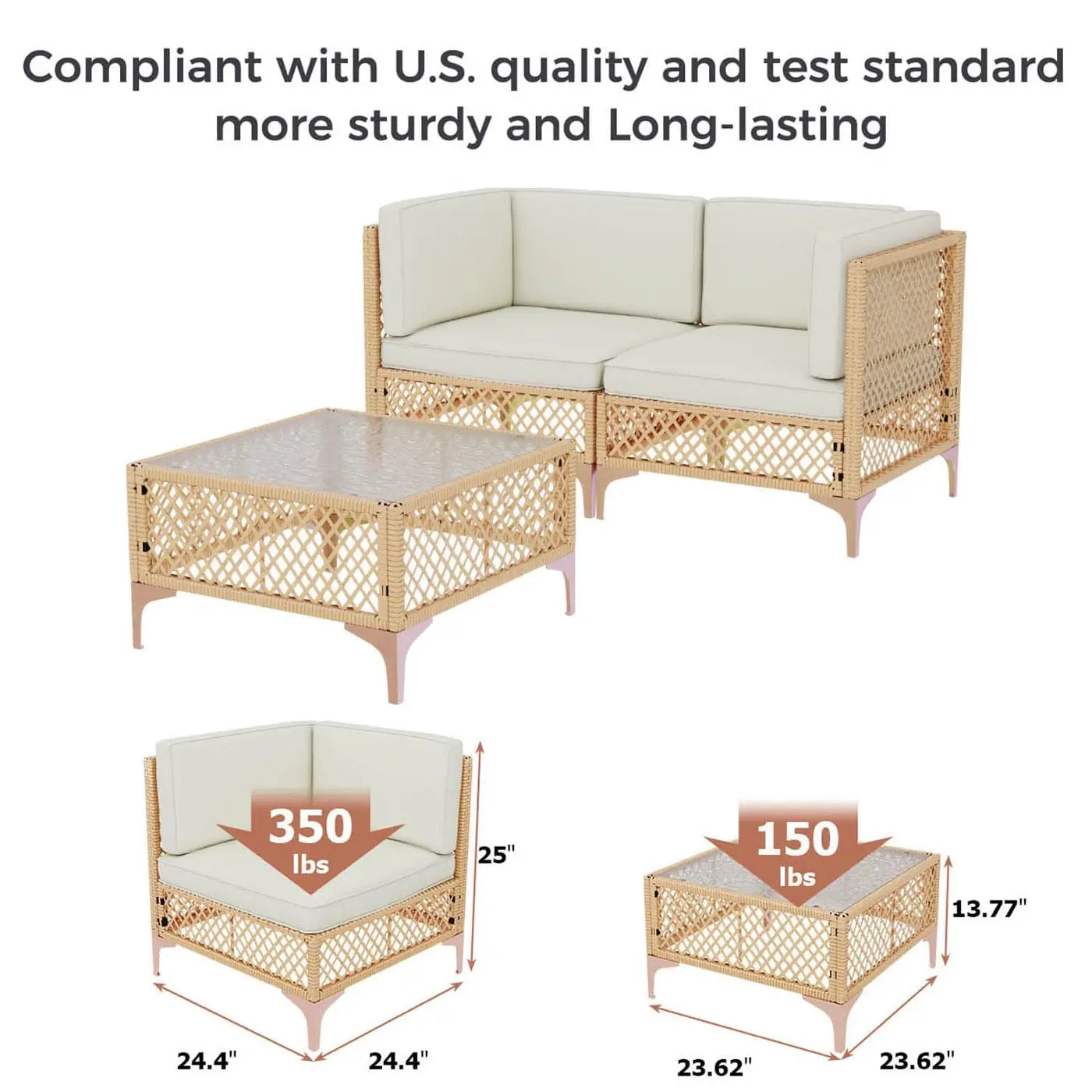 7-Piece Outdoor Wicker Patio Set With Tempered Glass