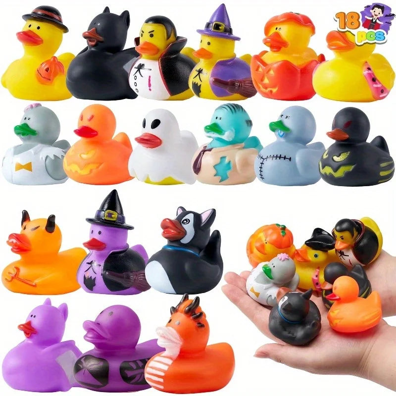 Joyfy 18 Pack Rubber Ducks Halloween Trick Or Treat Novelties