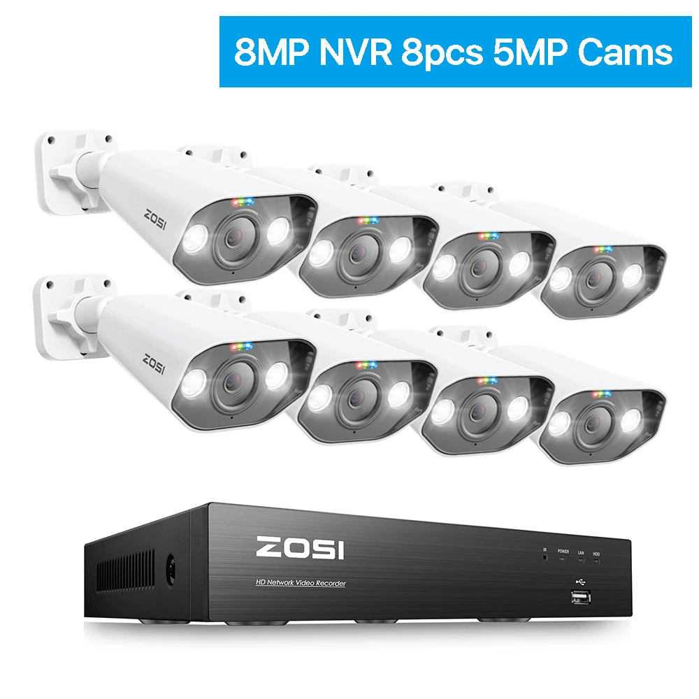 ZOSI 8-Channel 4K Surveillance Kit With AI Starlight Night Vision
