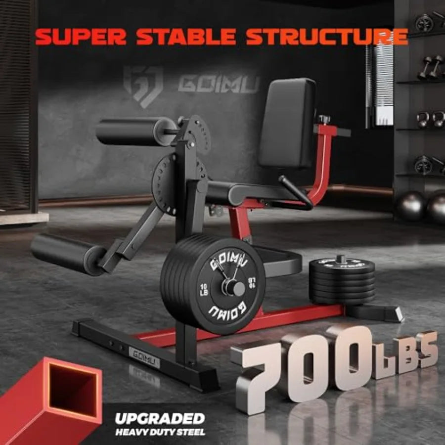 Adjustable Plate Loaded Leg Extension And Curl Gym Machine