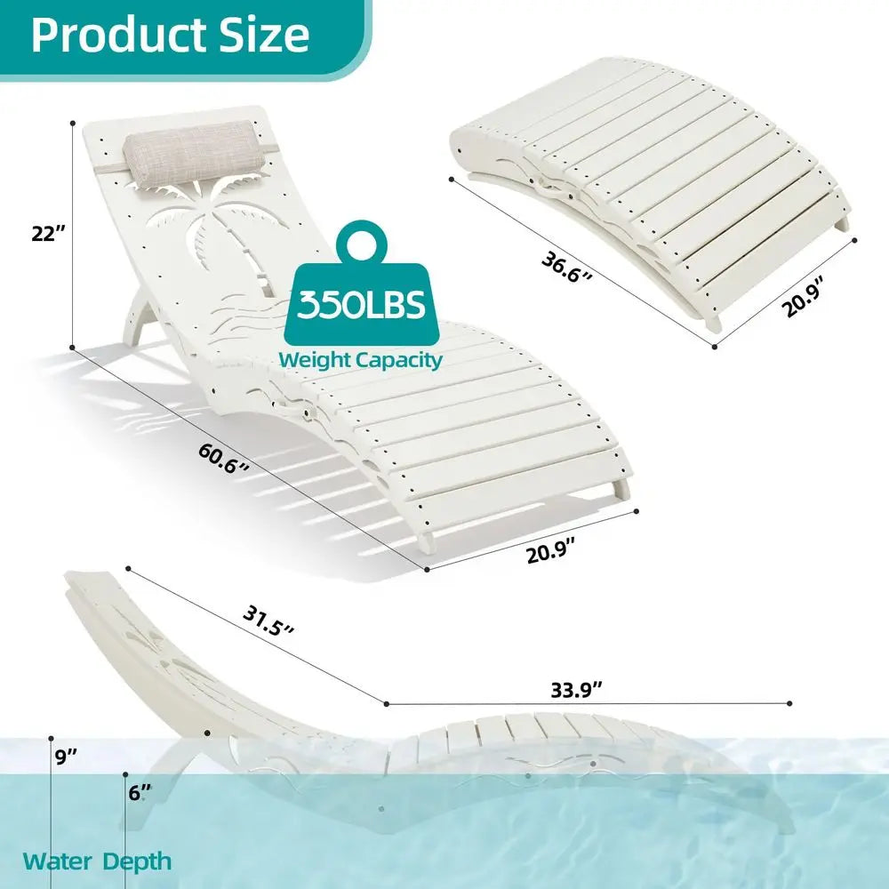 BONA Chaise Lounge Chair Outdoor Set of 2, Wicker Chaise Lounger with 5 Positions, Pool Lounge Chairs with Wheels