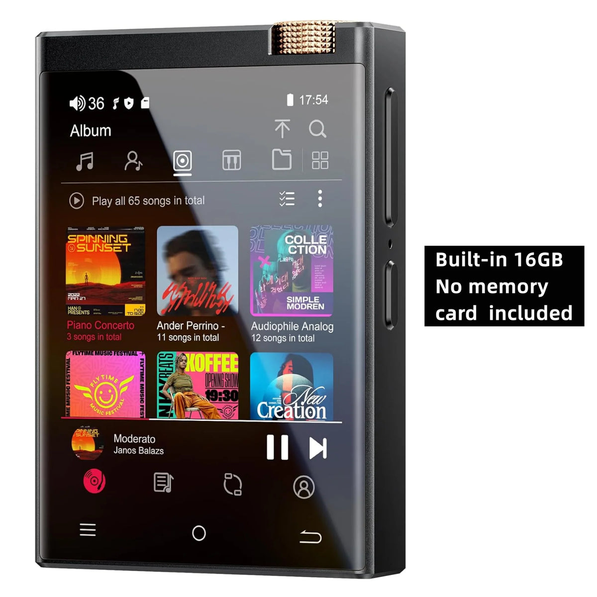 Oilsky Bluetooth MP3 Player With WiFi And High Resolution Audio