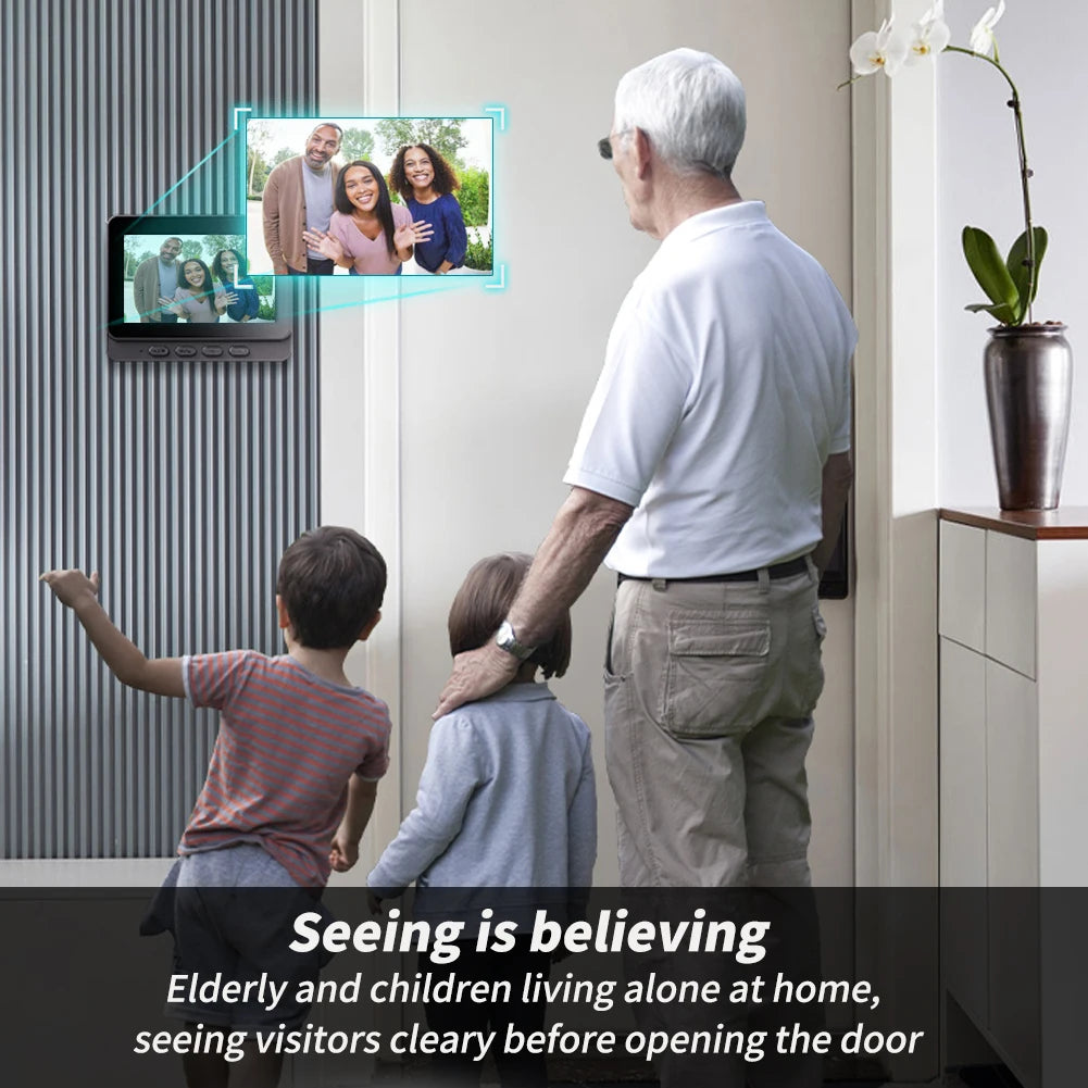 WiFi wireless smart video doorbell, Two-way outdoor 720P HD camera, Wireless intercom voice, Smart home waterproof doorbell