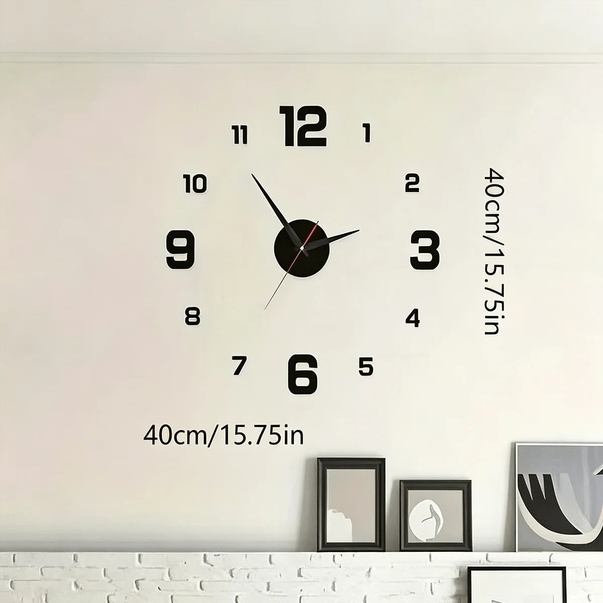Minimalist Glow In The Dark Wall Clock Mirror Surface