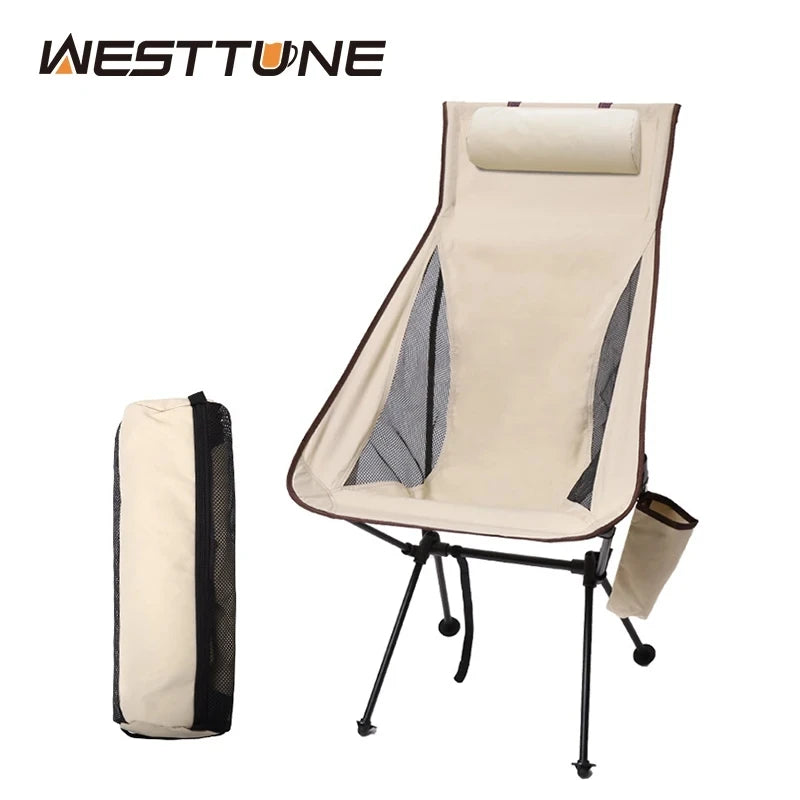 Portable Folding Camping Chair with Headrest Lightweight