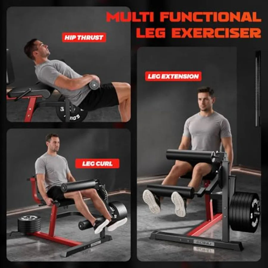 Adjustable Plate Loaded Leg Extension And Curl Gym Machine
