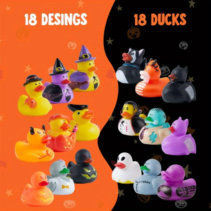 Joyfy 18 Pack Rubber Ducks Halloween Trick Or Treat Novelties