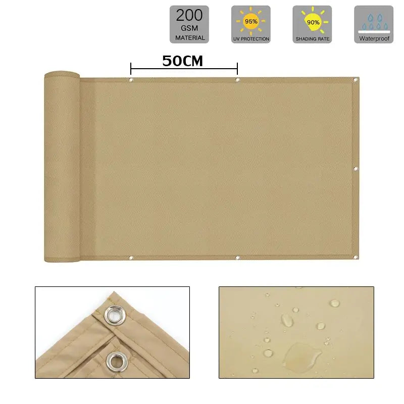 300D Waterproof Fence, Balcony Railing, Privacy Screen, Anti-UV Wind Barrier Fabric Sunblock Shade Cloth