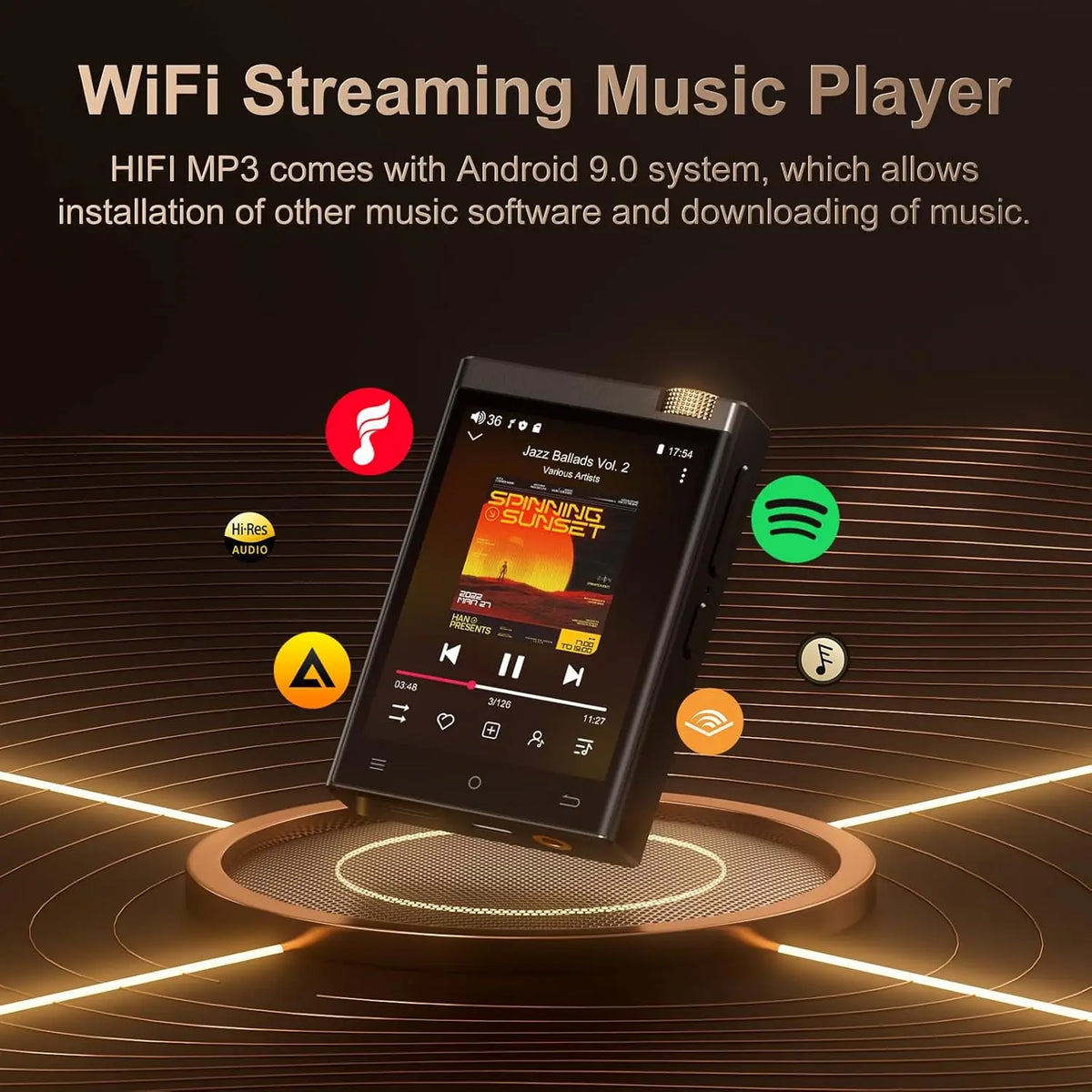Oilsky Bluetooth MP3 Player With WiFi And High Resolution Audio