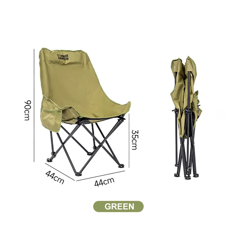 Outdoor Folding Moon Chair Portable Chair Camping Chair Picnic Gear Fishing Small Horse Stool Student Sketching