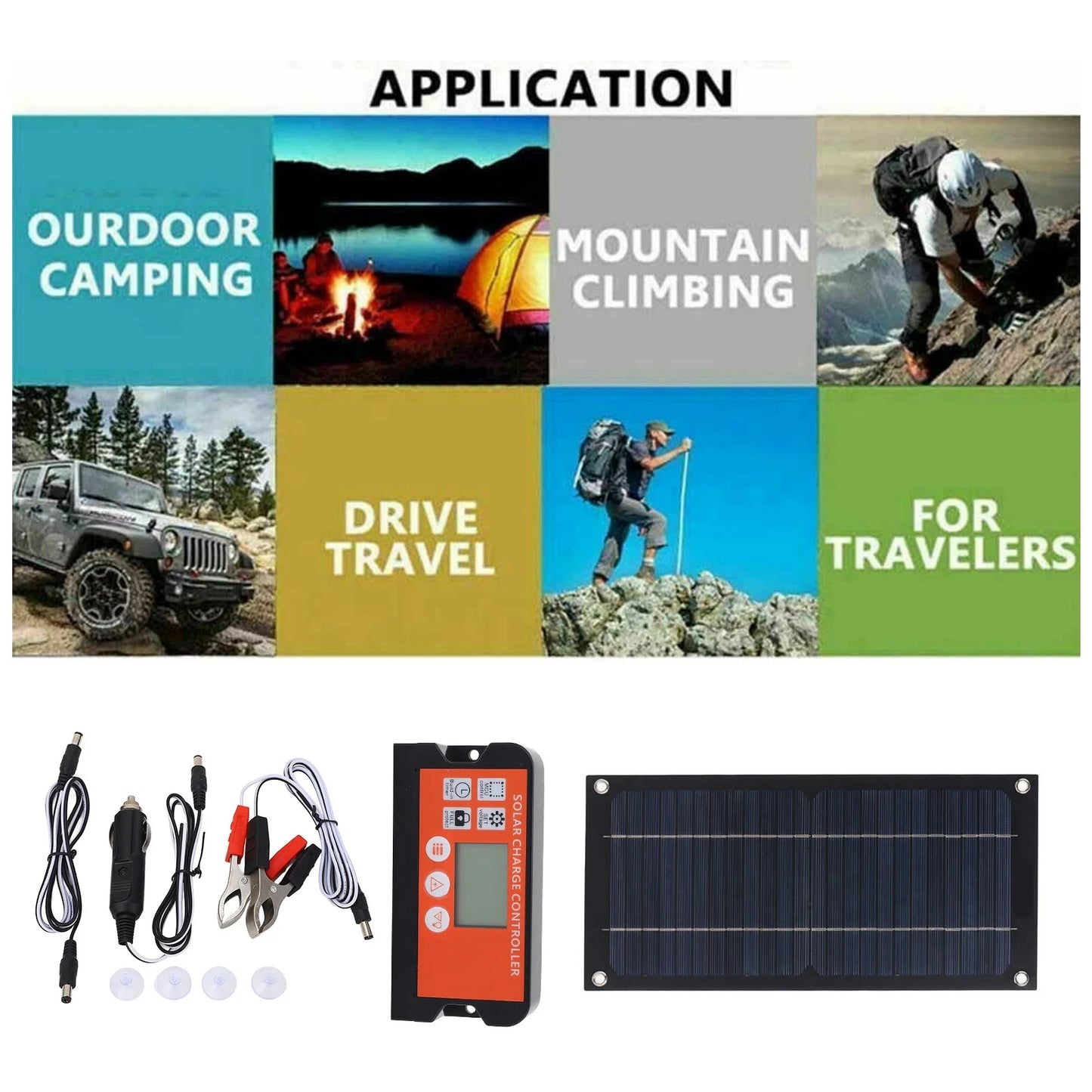 YOSOO Electric 600W Portable Solar Panel Kit With 100A Charge Controller