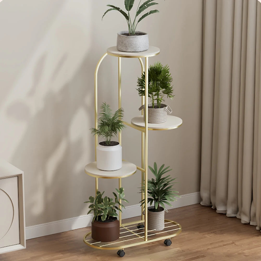 HiMISS Metal Plant Stand For Indoor Outdoor Garden Display