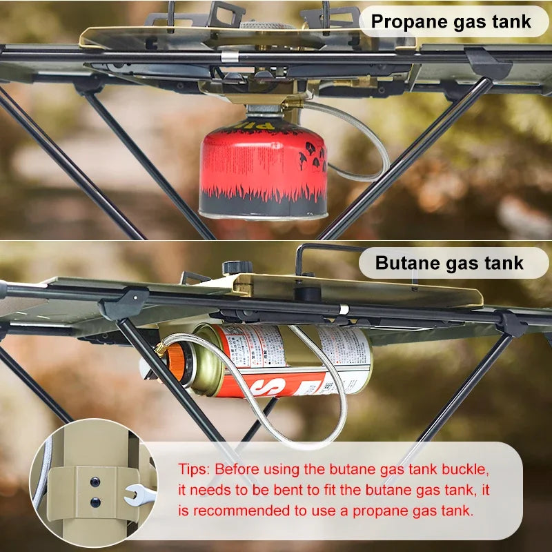 Gas Stove Burner Strong Fire Heater Furnace Portable Outdoor 4000W High Power Stainless Steel Camping Table Stove