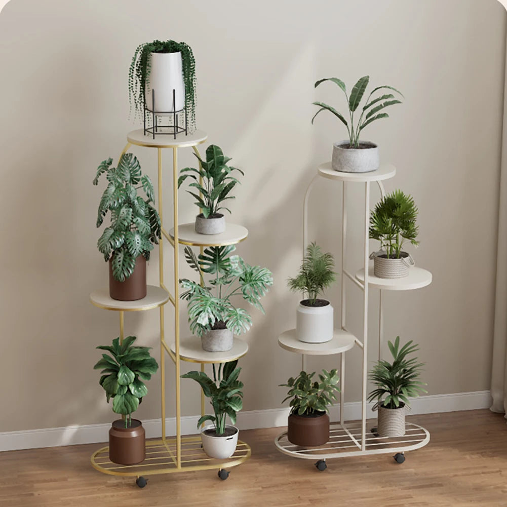 HiMISS Metal Plant Stand For Indoor Outdoor Garden Display