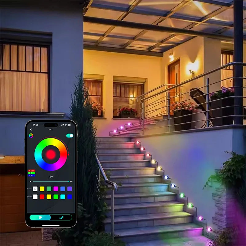300FT Permanent Outdoor RGB Lights IP67 Waterproof Smart Eave Light DIY Scenes for House Roof Decor Christmas Holiday Lighting