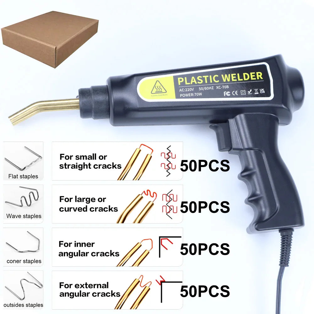 70W Bumper Repair Car Tools Kit HOT Stapler Plastic Welder New Heat Gun Plastic Welding Machine Bumper Soldering Iron Staples