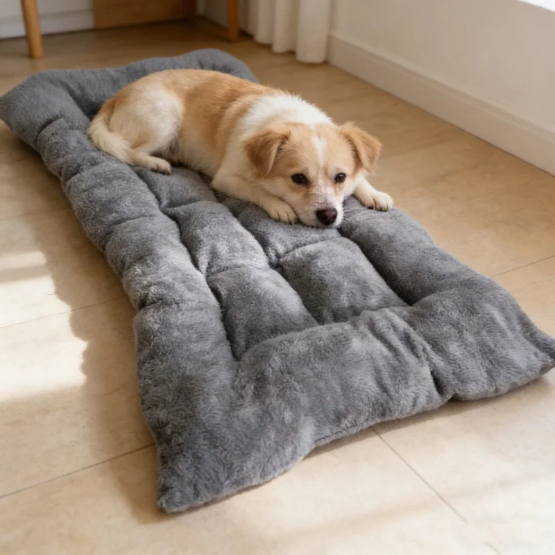 Extra Large Plush Dog Bed Sofa Thickened Super Soft Polyester Pet Mat Dog Crate Mat Bed For Small Medium Large Dog Bed