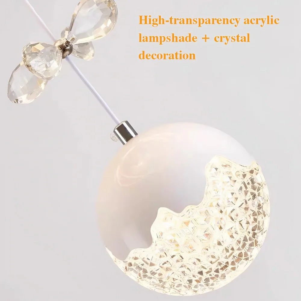 Three Color Temperatures LED Pendant Chandelier With Adjustable Suspension