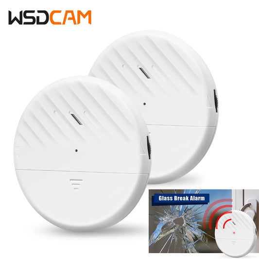 125dB Wireless Glass Break Alarm Vibration Sensor Alarm Door Window Alarm For Warning Burglars Anti-Theft Security
