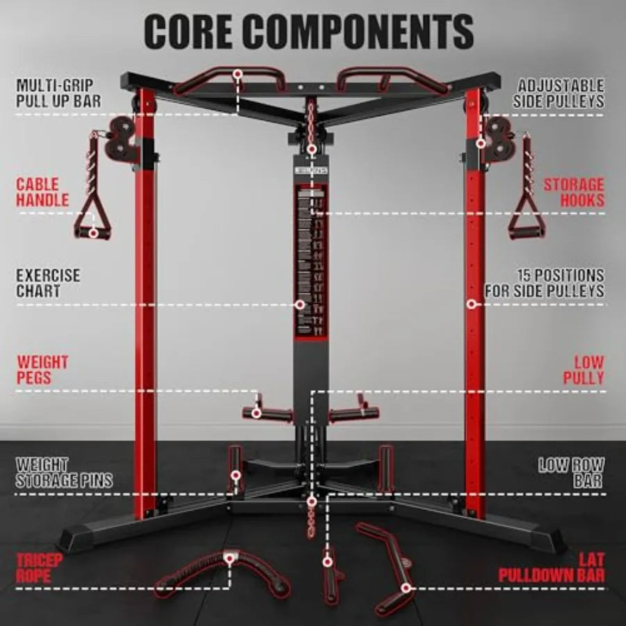 Home Gym Cable Crossover Machine With Adjustable Pulley System