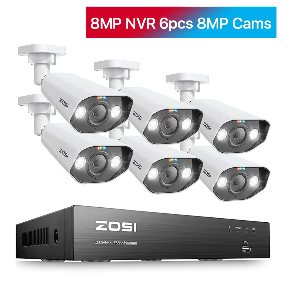ZOSI 8-Channel 4K Surveillance Kit With AI Starlight Night Vision