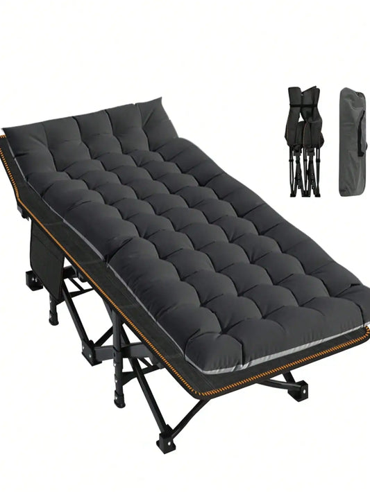 Folding Camping Cot For Adult, Portable Sleeping Cot With Mattress, For Camp With Carry Bag.