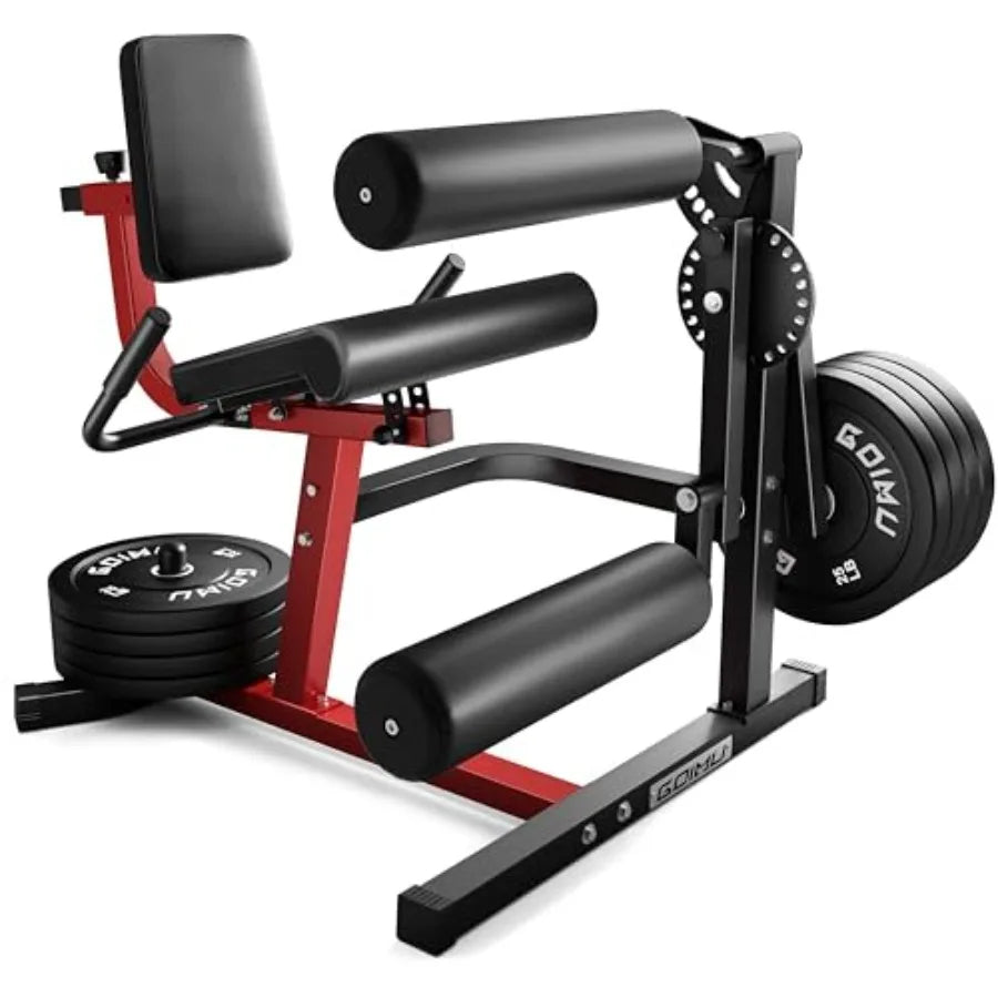 Adjustable Plate Loaded Leg Extension And Curl Gym Machine