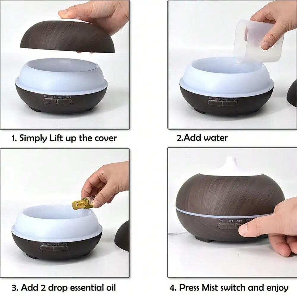 Aromatherapy Diffuser Humidifier With Auto Shut Off And 4 Timers