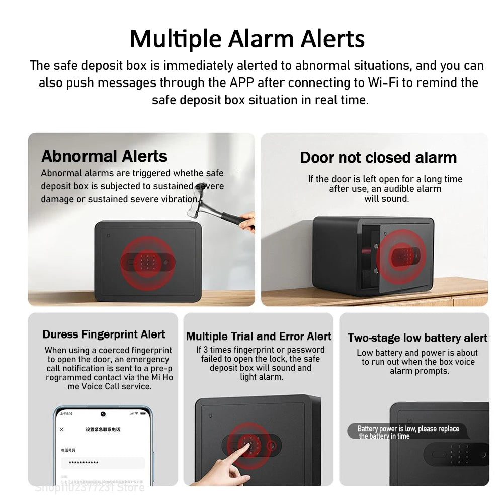 Xiaomi Mijia Smart Safe Deposit Box Fingerprint Unlock