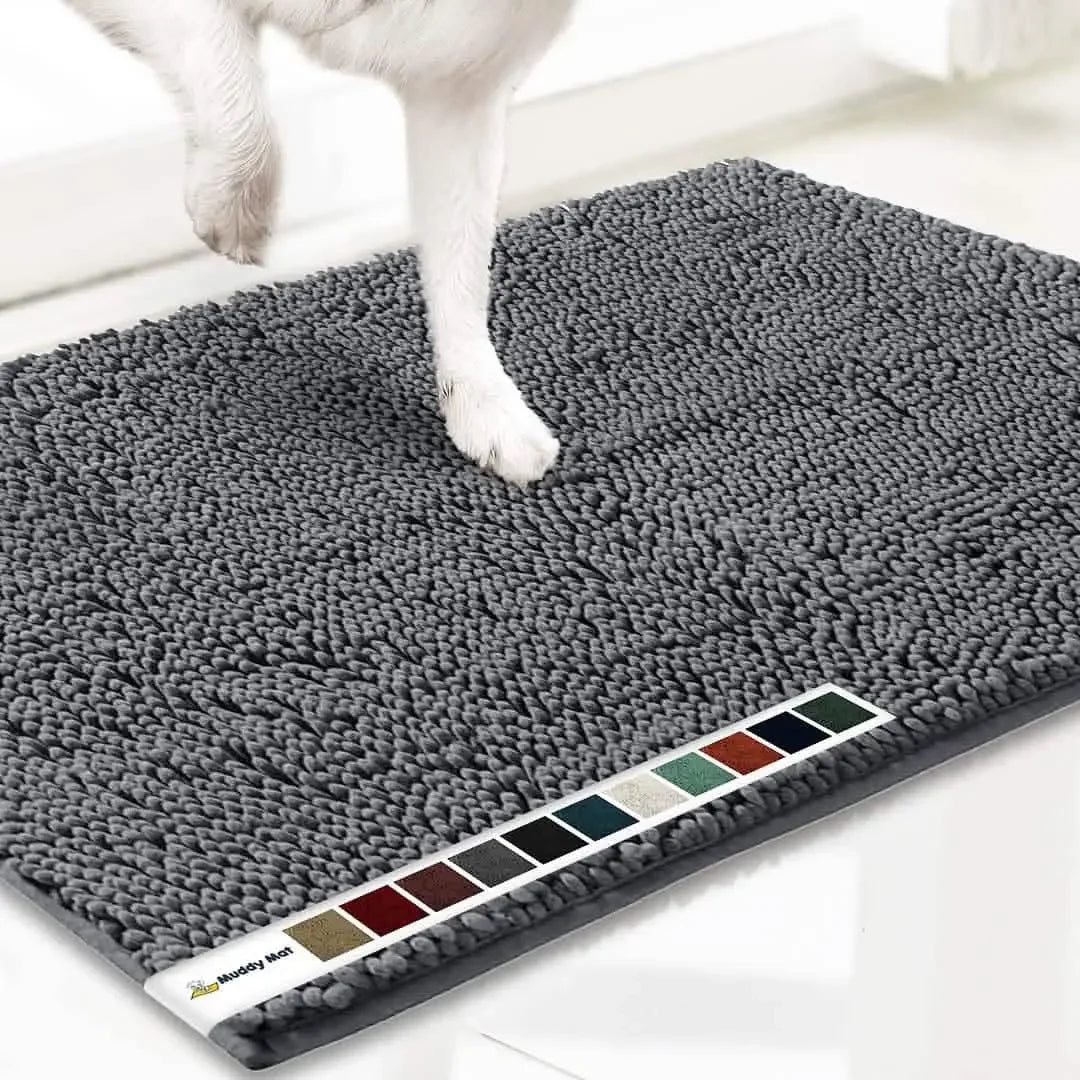 Original Muddy Mat Anti-Mud Doormat Magic Dirt Trapper Highly Absorbent Microfiber Non-Slip Washable Rug Paw Cleaner Floor Mats For Pet Dogs Cats Indoor Outdoor Front Door Entryway