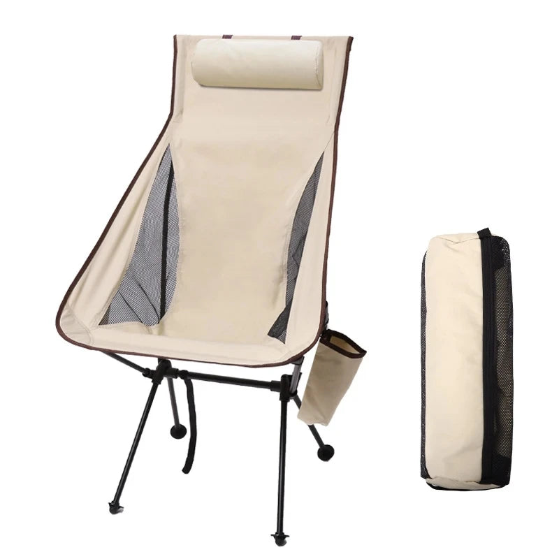 Portable Folding Camping Chair with Headrest Lightweight