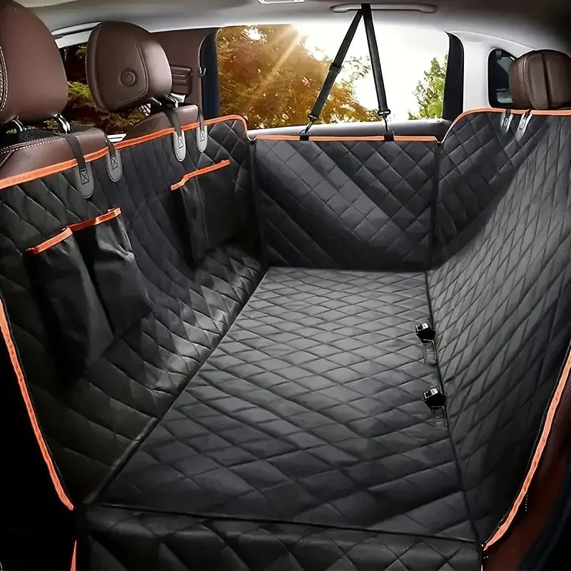 Dog Car Seat Cover for Pets 100% Waterproof Seat Cover Hammock Scratch Proof Nonslip Durable Soft Back Seat Cover for Cars and Trucks