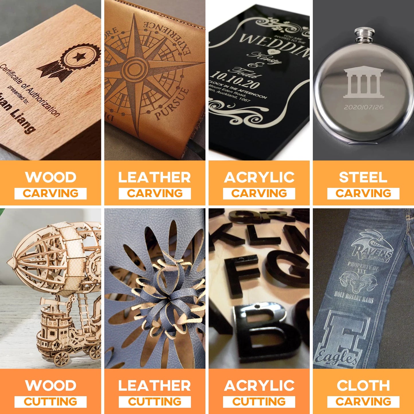 5W Laser Engraving Machine High-precision Wood Acrylic Laser Engraver Cutter 410x415mm Engraving Area