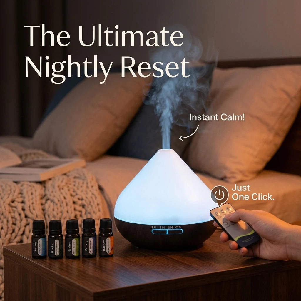 HonSun Ultrasonic Essential Oil Diffuser With Night Light Sensor