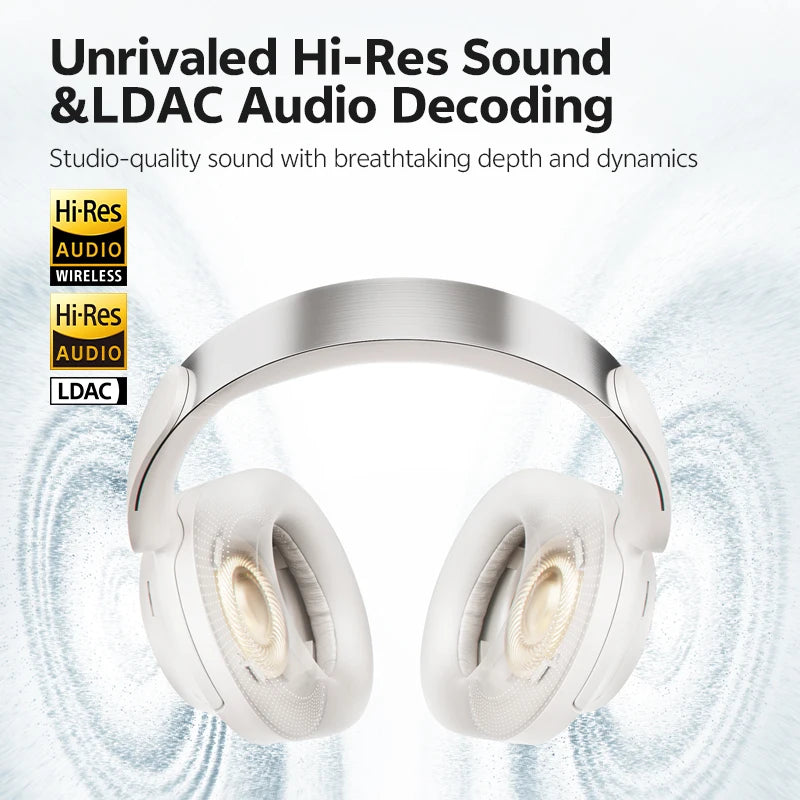 Over Ear Headphone Hi-Res Spatial Sound Headset H3S -56dB Adaptive ANC Wireless Earphone Bluetooth 6.0 102Hrs