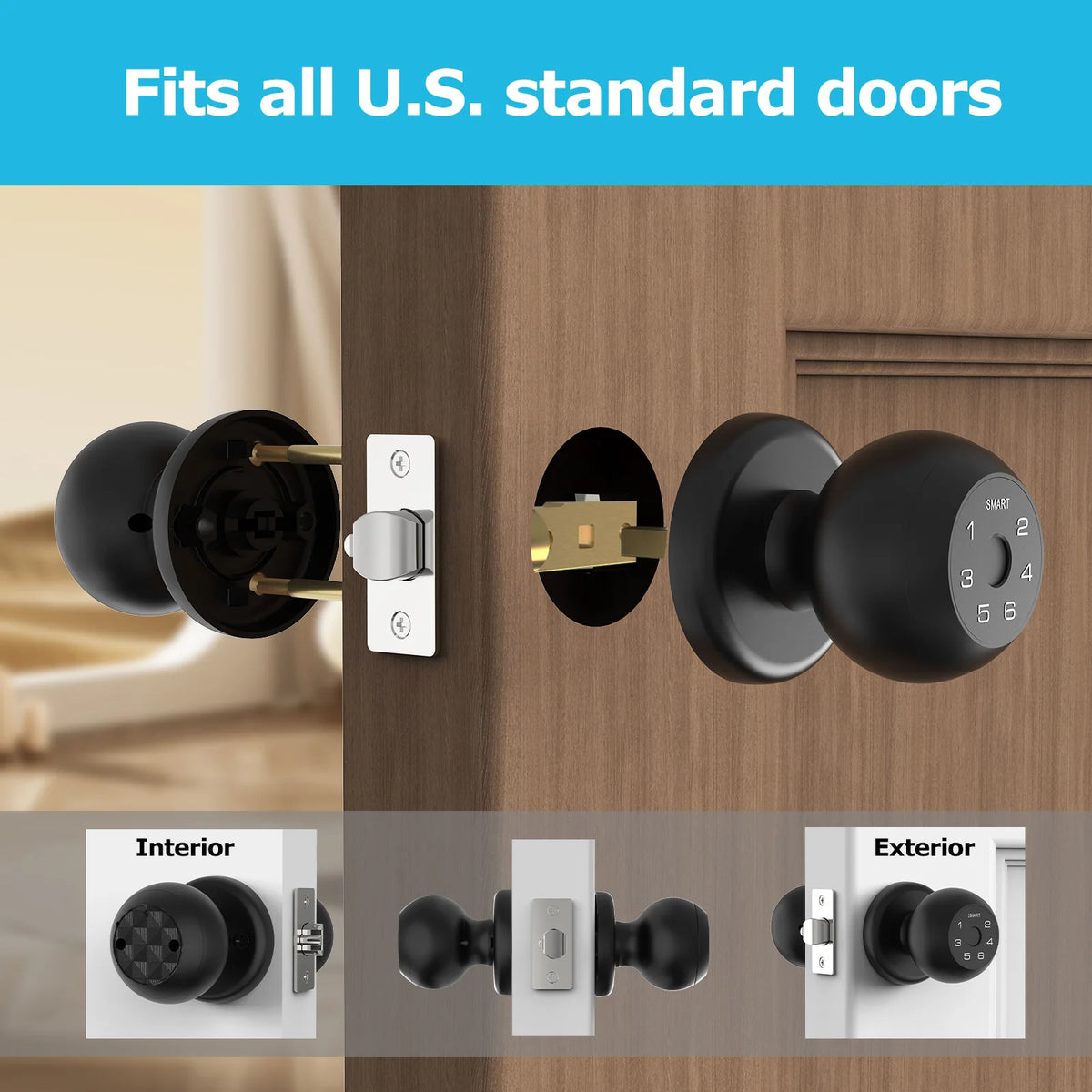 Viladepot Ball Smart Lock Fingerprint Bluetooth App Control