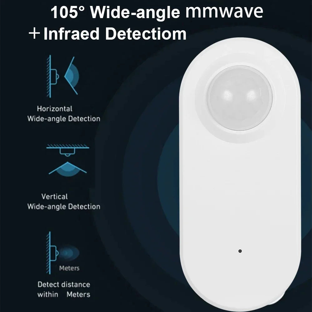 Haozee Smart Motion Sensor Zigbee PIR Motion Sensor with Illuminance Value High Sensitivity Support Home Assistant Zigbee2mqtt