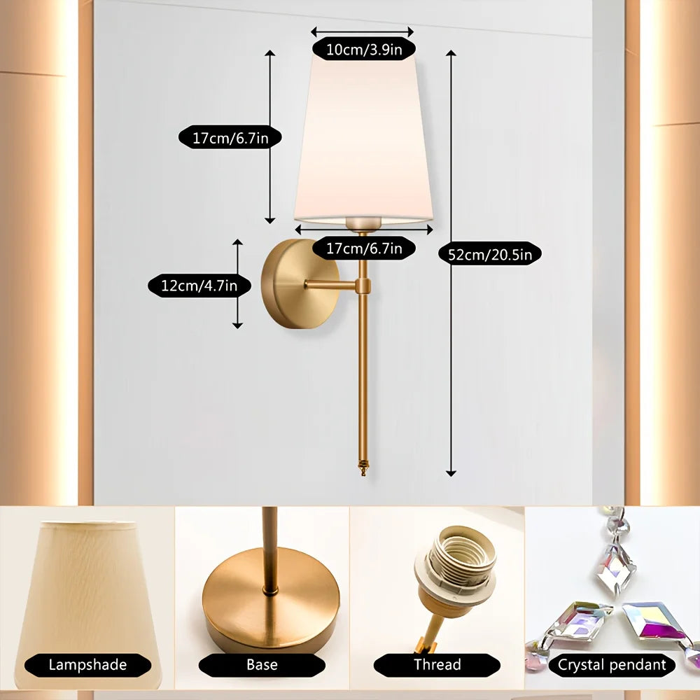 Battery Operated Wall Sconce Set of 2,Gold Rechargeable Wall Lights with Dimmable Bulbs and Remote,10 Colors Wireless W