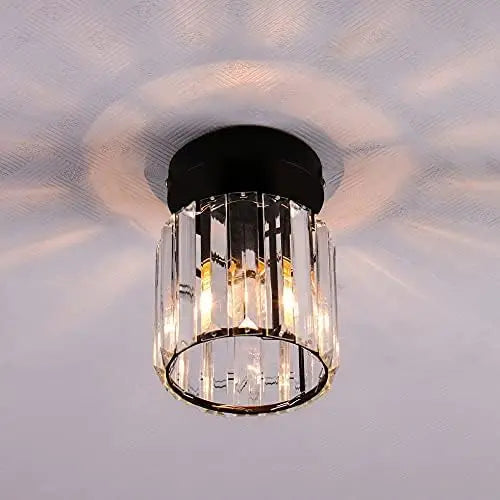 FRIXCHUR Mini Crystal Chandelier Modern Ceiling Light E26 Socket