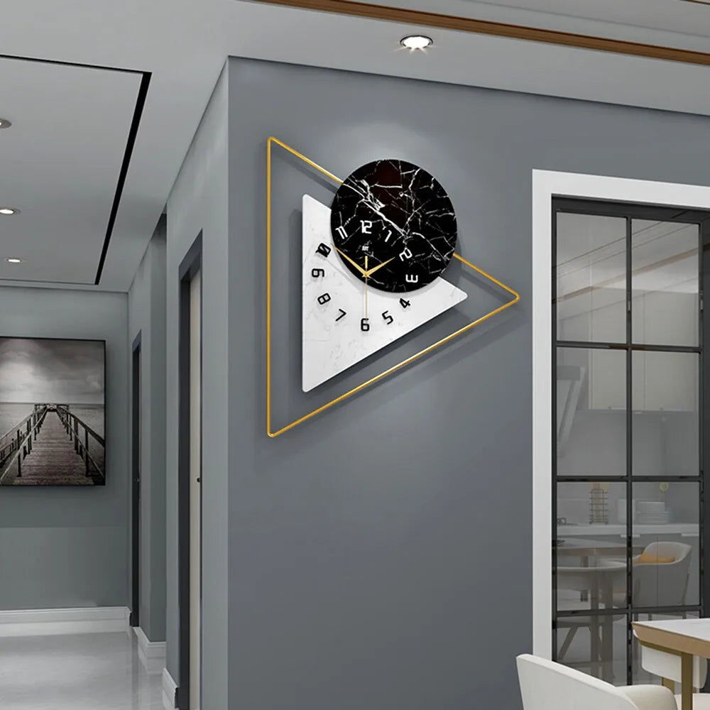 Nordic Modern Wall Clock Decorative Iron Frame Art Piece