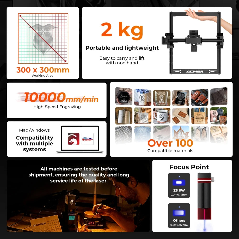 ELIDOR 12W Laser Engraver For Wood And Leather Cutting