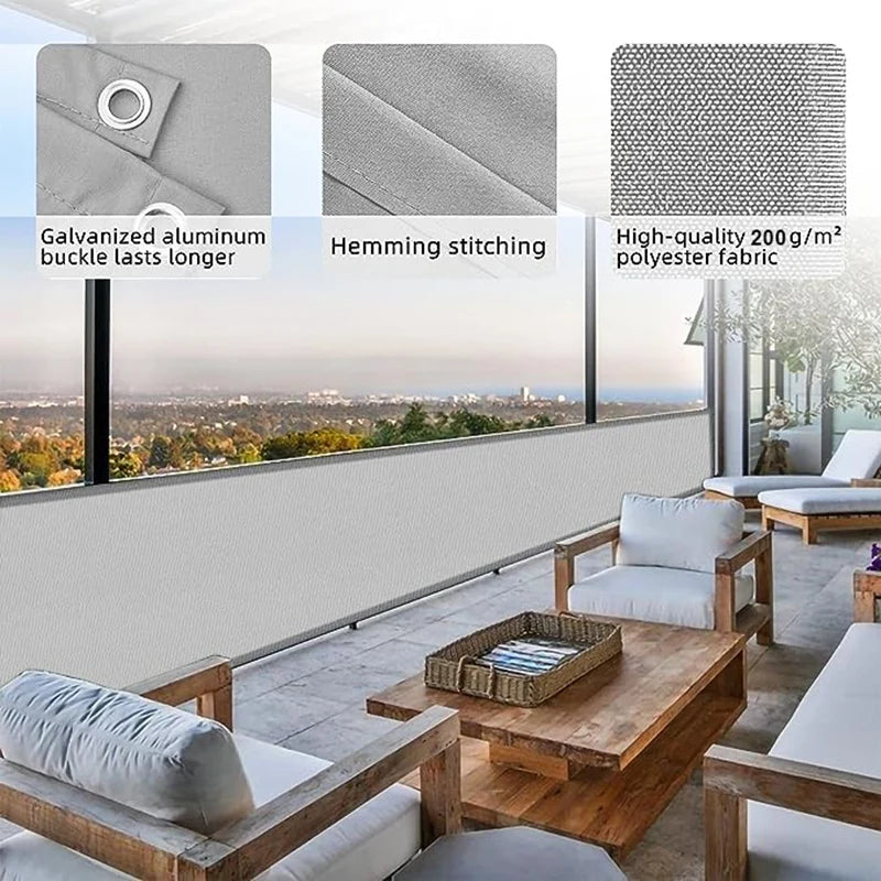 300D Waterproof Fence, Balcony Railing, Privacy Screen, Anti-UV Wind Barrier Fabric Sunblock Shade Cloth