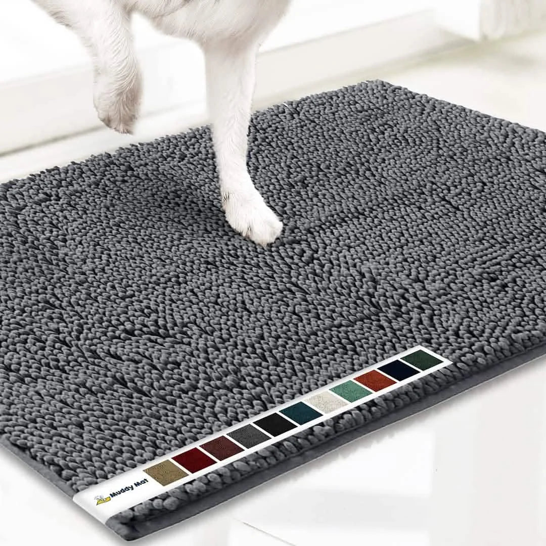Original Muddy Mat Anti-Mud Doormat Magic Dirt Trapper Highly Absorbent Microfiber Non-Slip Washable Rug Paw Cleaner Floor Mats For Pet Dogs Cats Indoor Outdoor Front Door Entryway