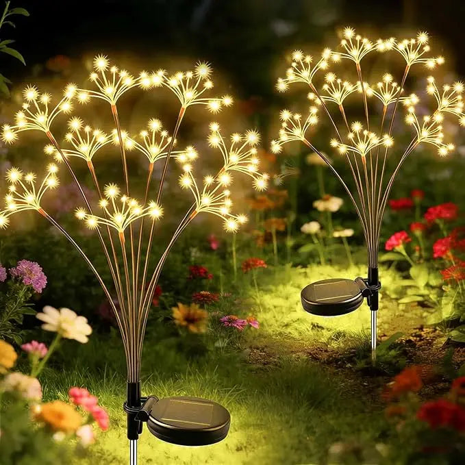Solar Patio Lamp Solar Firework Sway Lights Outdoor Waterproof Flower Decor Atmosphere for Landscape Garden Yard