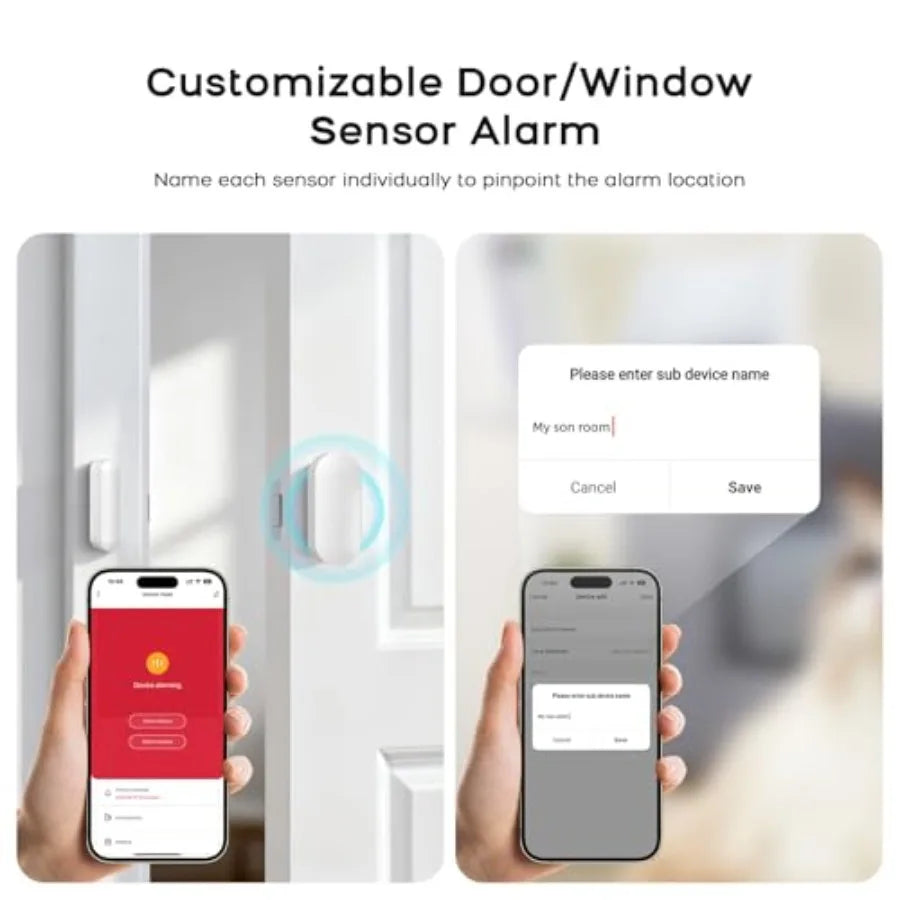 Home Security Alarm System: WiFi+GSM/4G Door/Window Kit with Touch Screen, App Alerts Auto Dial, Alexa-Compatible, for Apartmen