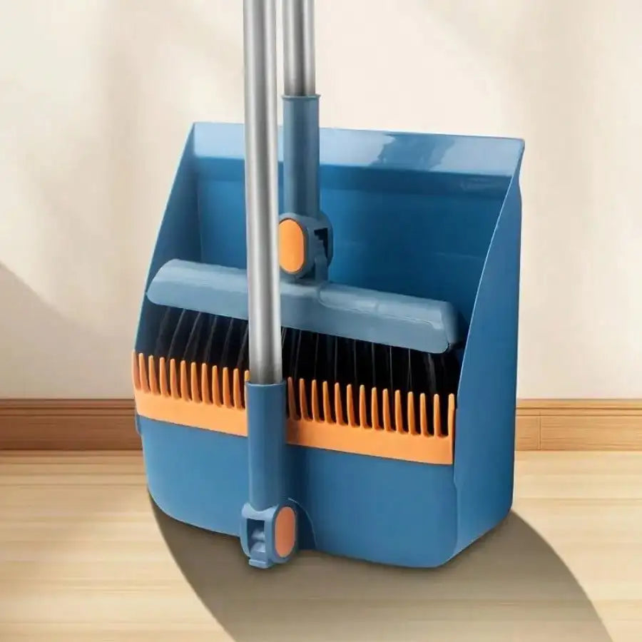 1set Foldable Broom And Dustpan Combination 3-In-1 Sweeping Set Rotatable Household Cleaning Tool For Living Room Bedroom Pet