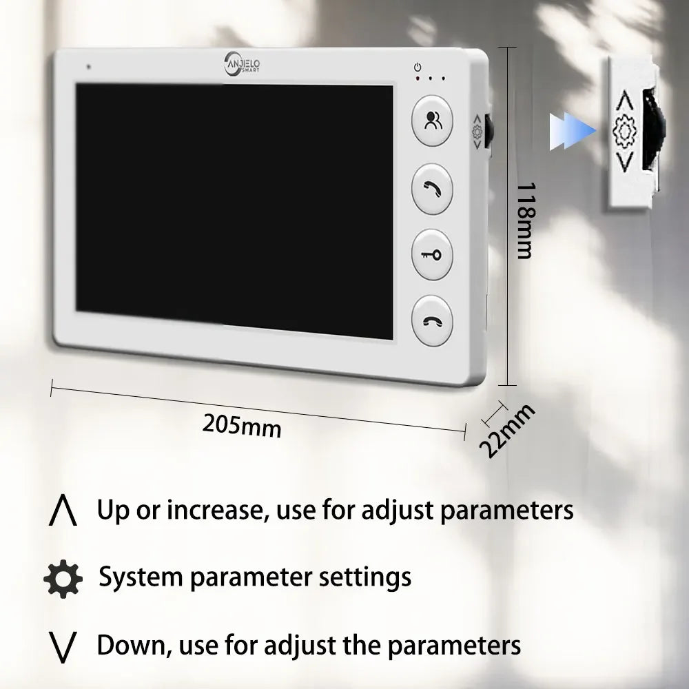 2-family Apartment Intercom Video Doorbell with RFID Card Unlock 7inch 4Wired Video Door Phone System